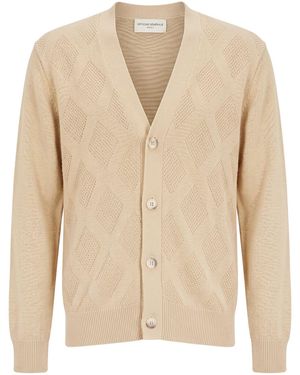 Officine Generale Cardigan Cotton - Natural