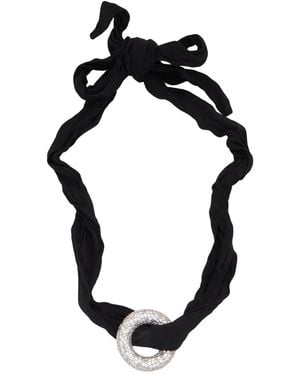 Jil Sander Necklace Textile Fibres, Metal - Black