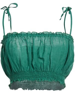 120% Lino Dark Top Linen - Green