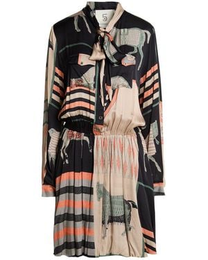5 PROGRESS Midi Dress Viscose - Black