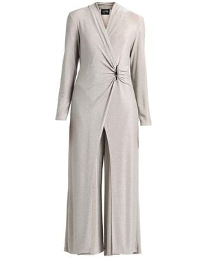 Joseph Ribkoff Signature Khaki Jumpsuit Nylon, Metal, Elastane - Grey
