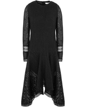 See By Chloé Midi Dress Polyester, Cotton, Acrylic - Black