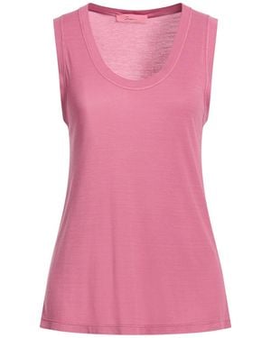 Drumohr Antique Rose Tank Top Viscose, Silk - Pink