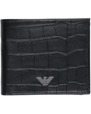 Emporio Armani Wallet Lambskin - Black