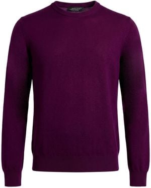 Aragona Plum Sweater Merino Wool, Cashmere - Purple