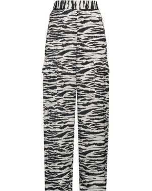 Rebel Queen Cream Pants Polyester - Gray