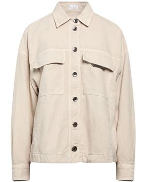 Brunello Cucinelli Jeansjacke/-Mantel - Natur