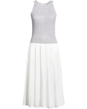 Peserico Midi Dress Linen, Polyamide - White