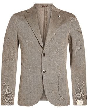 L.B.M. 1911 Chocolate Blazer Linen, Cotton - Brown