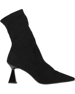 Cinzia Soft Ankle Boots Textile Fibers - Black