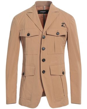 DSquared² Camel Blazer Cotton, Elastane - Natural