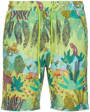 Vilebrequin Light Shorts & Bermuda Shorts Linen - Green
