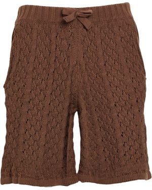 Laneus Chocolate Shorts & Bermuda Shorts Cotton - Brown