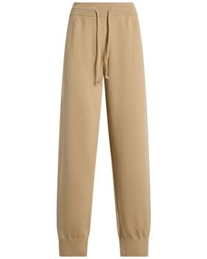 Burberry Sand Pants Wool, Polyamide, Elastane - Natural