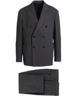 Lardini Charcoal Suit Polyester, Wool, Elastane - Gray