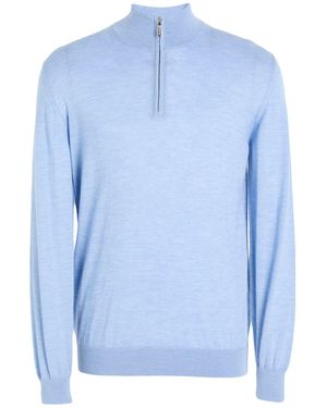 Moorer Jumper Cashmere, Silk - Blue