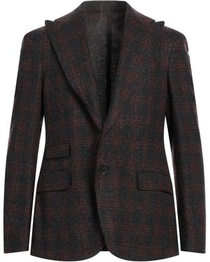 Luigi Bianchi Lead Blazer Wool, Cotton - Black