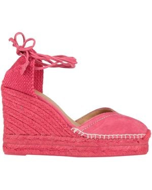 Castañer Espadrilles Leather, Textile Fibres - Pink