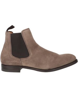 BERWICK 1707 Taupe Ankle Boots Leather - Brown