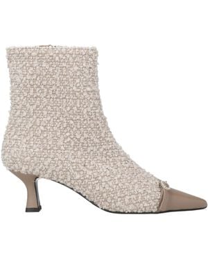Roberto Festa Ankle Boots Leather, Textile Fibers - White