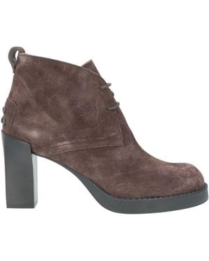 Tod's Dark Ankle Boots Leather - Brown