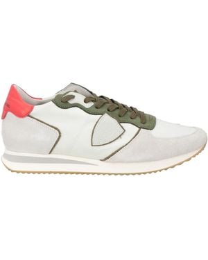 Philippe Model Sneakers Leather, Textile Fibers - White