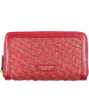 The Bridge Wallet Leather - Red
