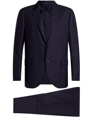 Lardini Midnight Suit Virgin Wool - Blue