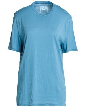 Fedeli Azure T-Shirt Cotton - Blue