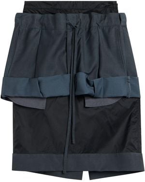 Maison Margiela Mini Skirt Mohair Wool, Wool, Polyamide - Blue