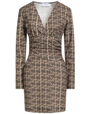 Gaelle Paris Mini Dress Polyester, Elastane - Brown