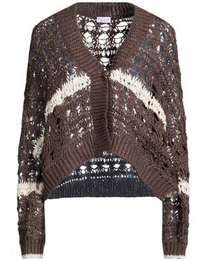 Brunello Cucinelli Cardigan Jute, Cotton, Polyamide - Brown