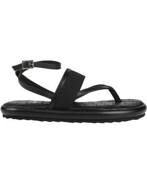 Pierre Hardy Thong Sandal Leather, Textile Fibres - Black