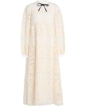 N°21 Cream Midi Dress Polyamide, Cotton - Natural