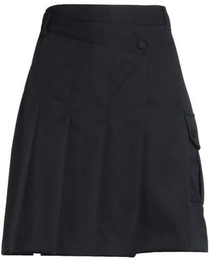 Sandro Midnight Mini Skirt Polyester, Virgin Wool - Blue