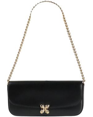McQueen Shoulder Bag Leather - Black