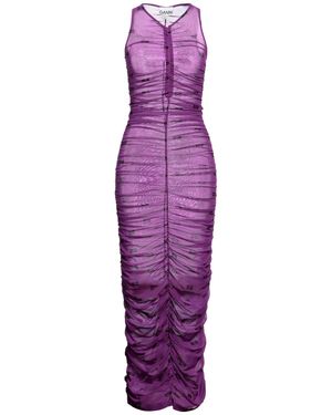 Ganni Maxi Dress - Purple