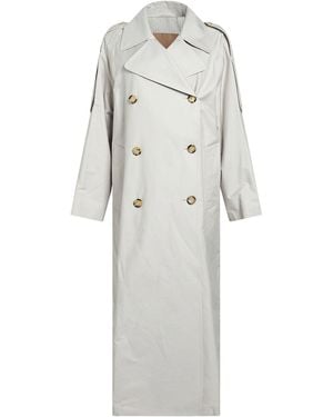 Max Mara Light Overcoat & Trench Coat Cotton, Polyester - Gray