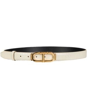 Tom Ford Ivory Belt Leather - White