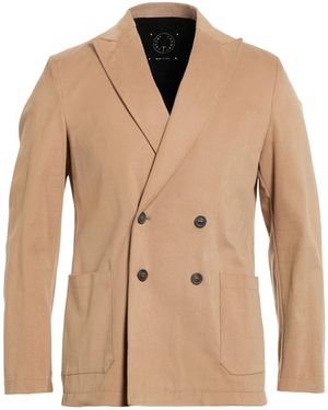 T-jacket By Tonello Camel Blazer Cotton, Elastane - Natural