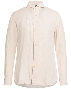 Luigi Borrelli Napoli Cream Shirt Linen - White