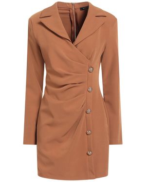 Relish Tan Mini Dress Polyester, Elastane - Brown