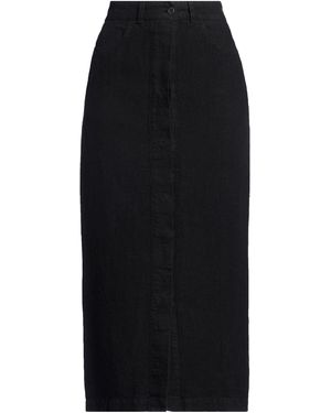 120% Lino Midi Skirts - Black