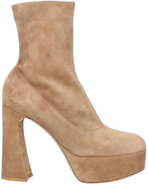 Gianvito Rossi Camel Ankle Boots Leather - Natural