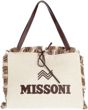 Missoni Ivory Handbag Textile Fibres, Leather - Natural