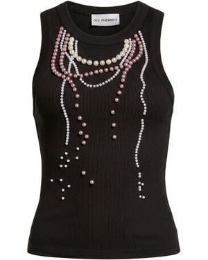 DES_PHEMMES Tank Top Cotton, Elastane - Black
