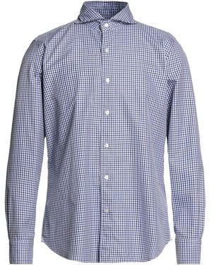 Finamore 1925 Midnight Shirt Cotton - Blue