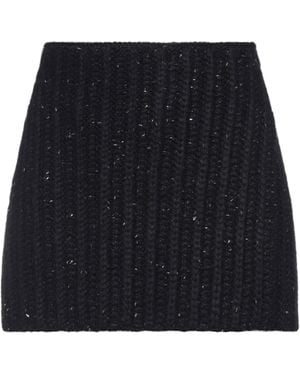 Alanui Mini Skirt Alpaca Wool, Polyamide, Viscose, Wool, Polyester - Black