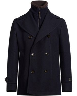 Windsor. Midnight Coat Virgin Wool - Blue