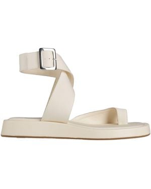 GIA RHW Ivory Thong Sandal Textile Fibers - White